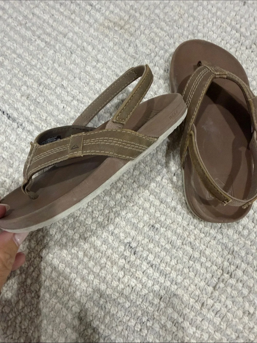 Kids Brown Backstrap Flip Sandals